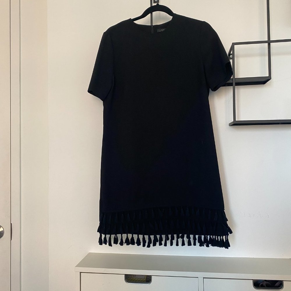 Zara Black Tassel Shift Dress - Gem
